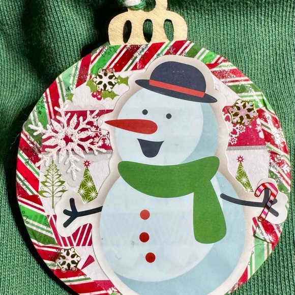 Set of 4 New Handmade 3x3” Rustic Wooden Decoupage Christmas Tree Ornaments $40 - Picture 3 of 9